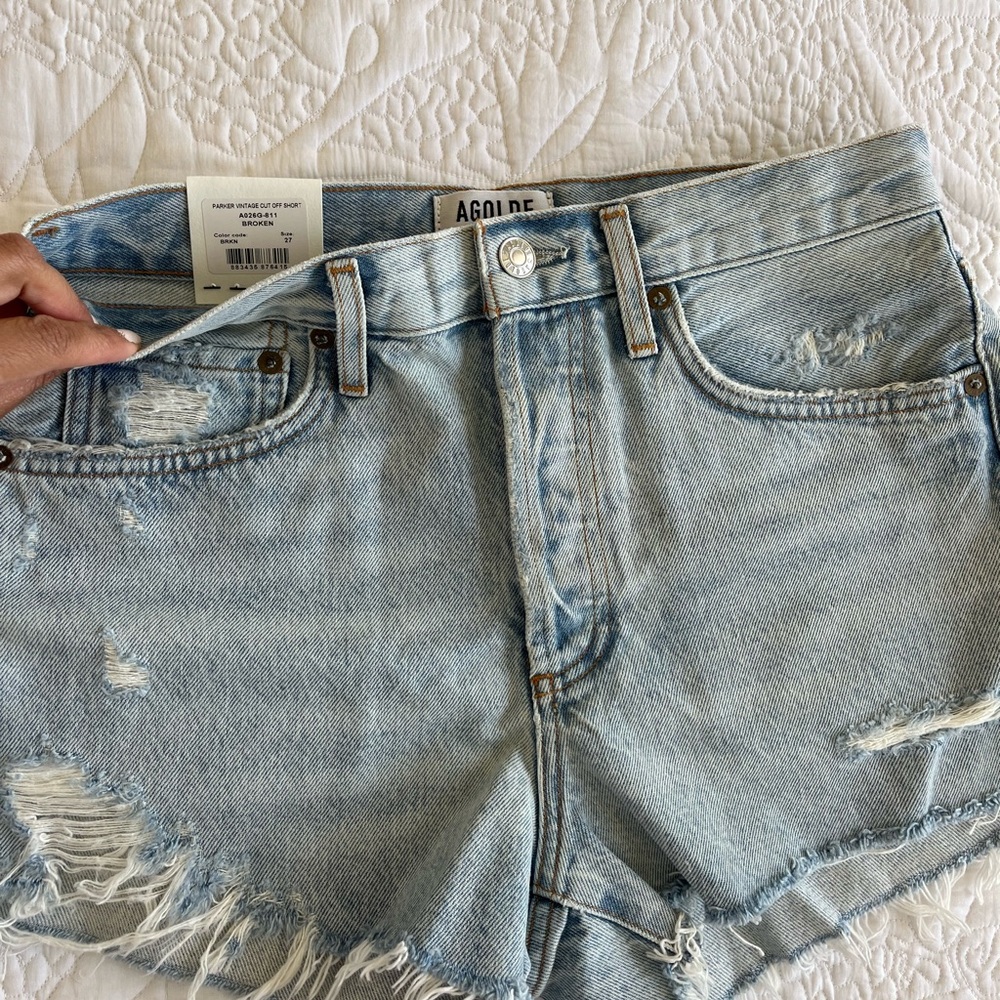 Agolde cut Jean shorts